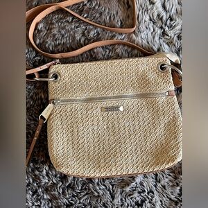 Rosetti Tan and Cream Crossbody Bag